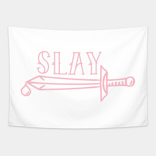 Slay Millennial Pink Tapestry
