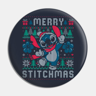 Merry Stitchmas Funny Cute Christmas Gift Pin