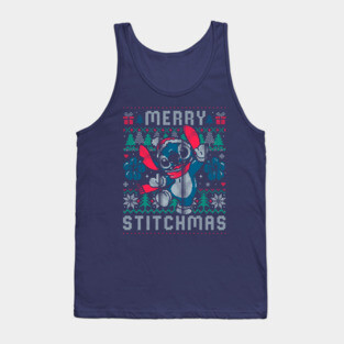 Merry Stitchmas Funny Cute Christmas Gift Tank Top