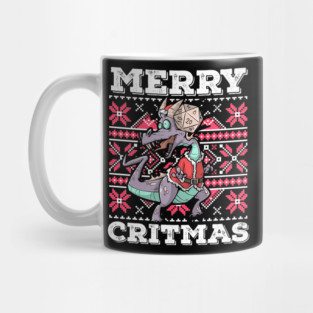 Ugly Christmas D20 Dice RPG Meme Role Play PnP Merry Critmas Mug