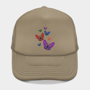 Decorative Colorful Butterflies Hat