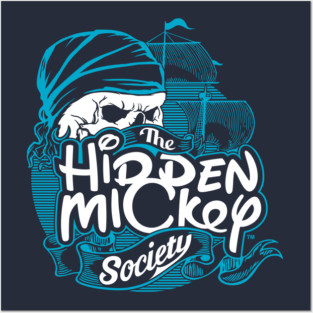 2-Color HMS Pirate Logo (Blue) Posters and Art