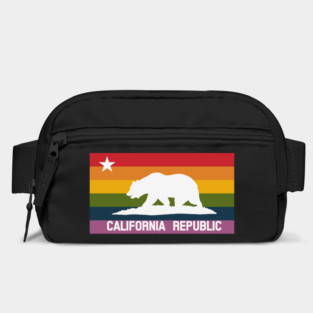 Team Rainbow LGBT Pride California rainbow flag bear Bag