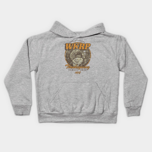 WKRP Turkey Drop 1978 Kids Hoodie by JCD666