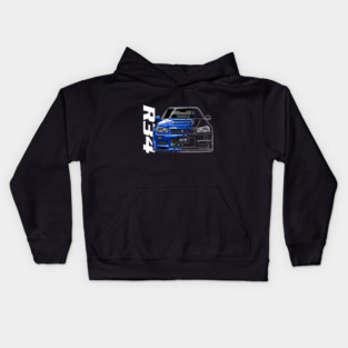 Nissan Skyline GTR R34 Kids Hoodie