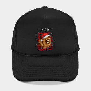 lion face christmas humor sweater Hat