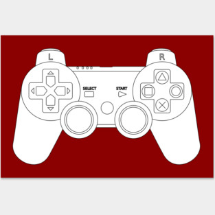 Video Game Inspired Console Playstation 3 Dualshock Gamepad Posters and Art
