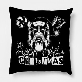 Black Metal Christmas Pillow