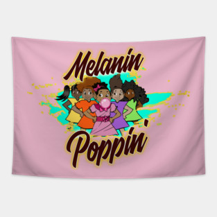 Melanin Poppin Tapestry