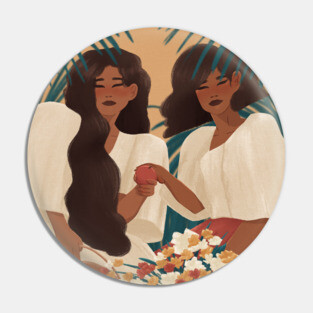 Filipina Beauties and Apples Pin