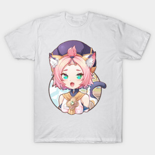 rpg anime cute catgirl T-Shirt