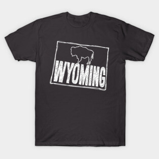 Wyoming (White Graphic) T-Shirt