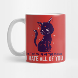 In The Name Of The Moon Funny Cute Cat Mug