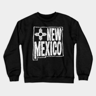 New Mexico (White Graphic) Crewneck Sweatshirt