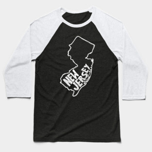 New Jersey (White Graphic) Baseball T-Shirt