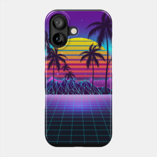 Radiant Sunset Synthwave Phone Case