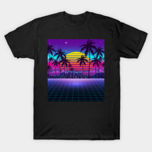 Radiant Sunset Synthwave T-Shirt