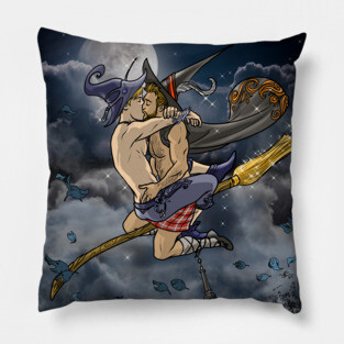 Witch Boys Full moon Kiss Pillow
