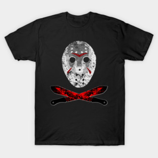 Bloody Horror Mask and Machete T-Shirt