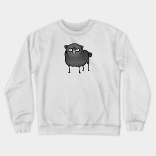 Angry Pug (black) Crewneck Sweatshirt