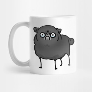 Angry Pug (black) Mug