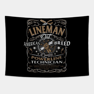 lineman electric cable lineman gift Tapestry