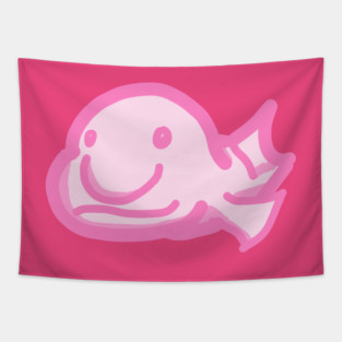 Blobfish in pink Tapestry