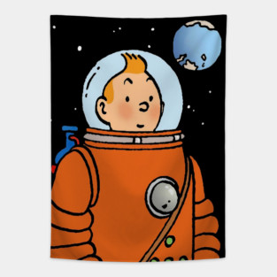Tintin Moon Explorer Tapestry