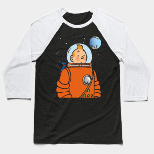 Tintin Moon Explorer Baseball T-Shirt