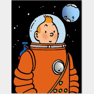 Tintin Moon Explorer Posters and Art