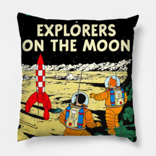 Explorers On The Moon Pillow