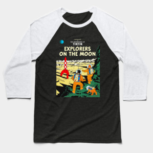 Explorers On The Moon Baseball T-Shirt