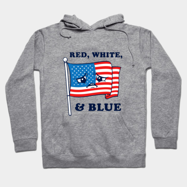 Red White And Blue Hoodie by dumbshirts