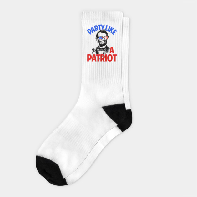 Party Like A Patriot Socks by dumbshirts
