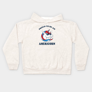 Proud To Be An Americorn Kids Hoodie