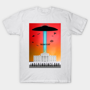 Independence day minimal poster art T-Shirt