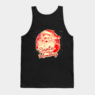 Santa is My Homeboy Retro Vintage Santa Claus Tank Top