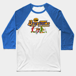 Burger Time Characters Baseball T-Shirt