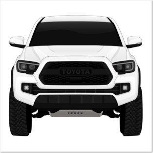 Toyota Tacoma WHITE Posters and Art