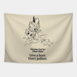 Woodsy Owl Give a Hoot. Don't Pollute. Tapestry