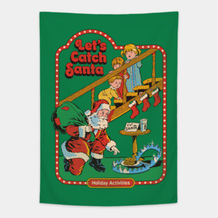 Let's Catch Santa Tapestry