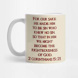 2 Corinthians 5:21 Scripture Tee Mug