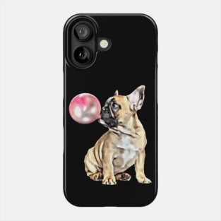 French bulldog bubble gum Phone Case
