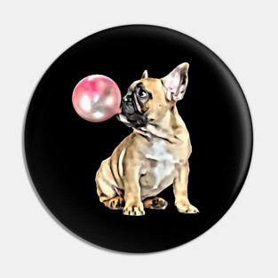 French bulldog bubble gum Pin