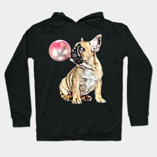 French bulldog bubble gum Hoodie
