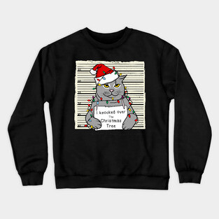 Christmas Cat Crewneck Sweatshirt