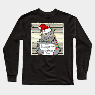 Christmas Cat Long Sleeve T-Shirt