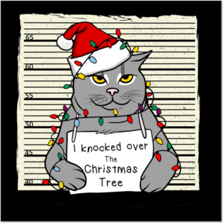 Christmas Cat Posters and Art