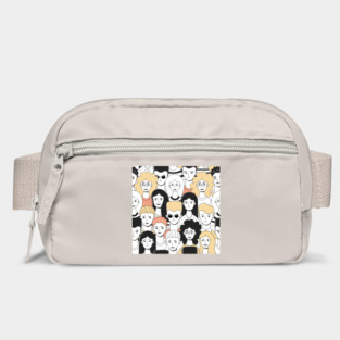 funny doodle people face pattern gift Bag