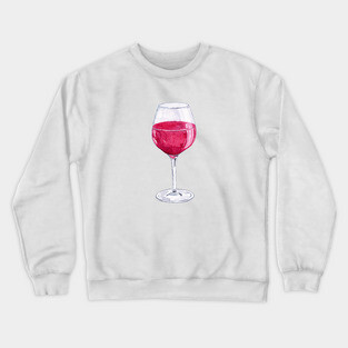Red wine glass Crewneck Sweatshirt